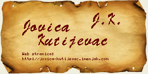 Jovica Kutijevac vizit kartica